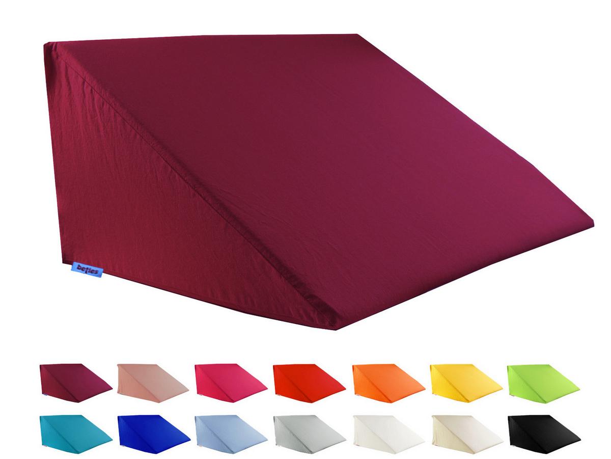 KEILKISSENBEZUG Basic 100% Baumwolle hibiskus 62/49/30 cm - Beere, Textil (62/49cm) - beties Heimtextil