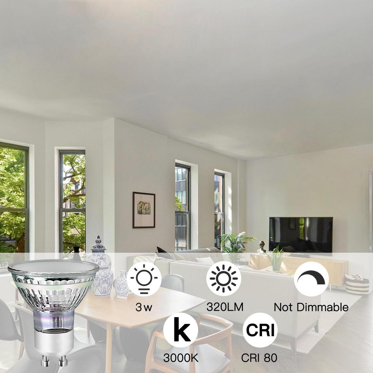 LED-LEUCHTMITTEL Andreas II 5/5/5.5cm(10er-set) - Transparent, Glas (5.5/5.5cm) - Nettlife
