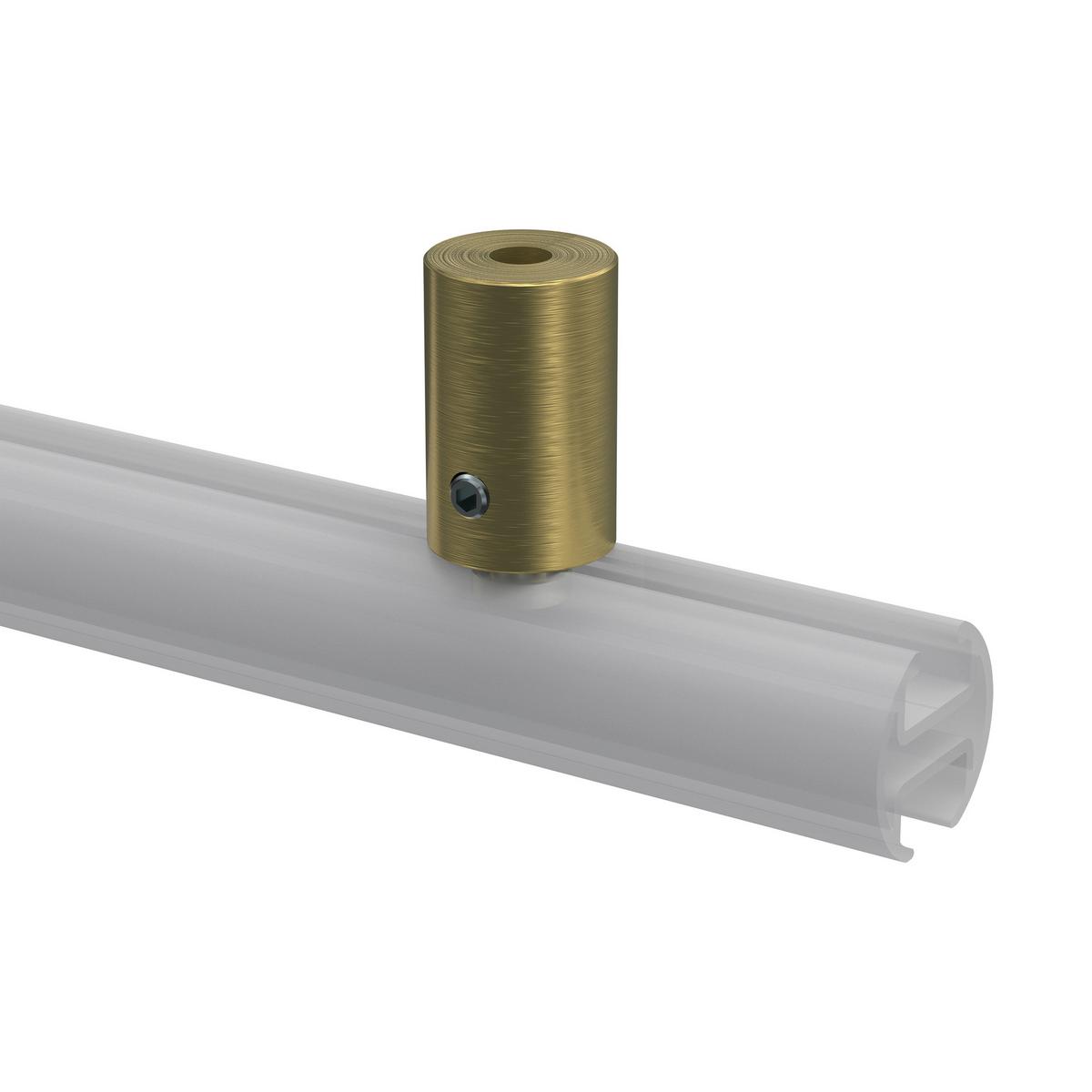DECKENTRÄGER FÜR GARDINENSTANGEN INNENLAUF 20 mm Ø, Sonius 1-läufig, Messing-Optik, Packung 2 Stück - Messingfarben, Metall (1.6/3/1.6cm) - INTERDECO