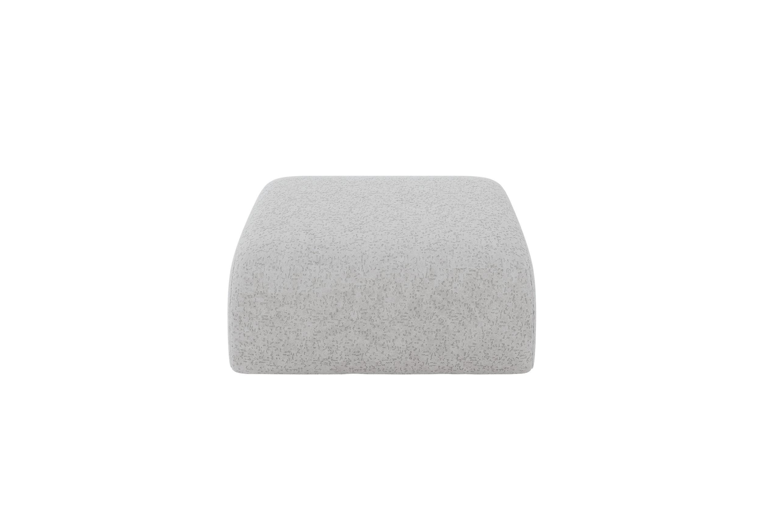 POUF MIRA-PUF 91x89x40 Grau cm Velours Modular Sitzhocker - Schwarz/Grau, Holzwerkstoff/Kunststoff (91/40/89cm) - ALTDECOR