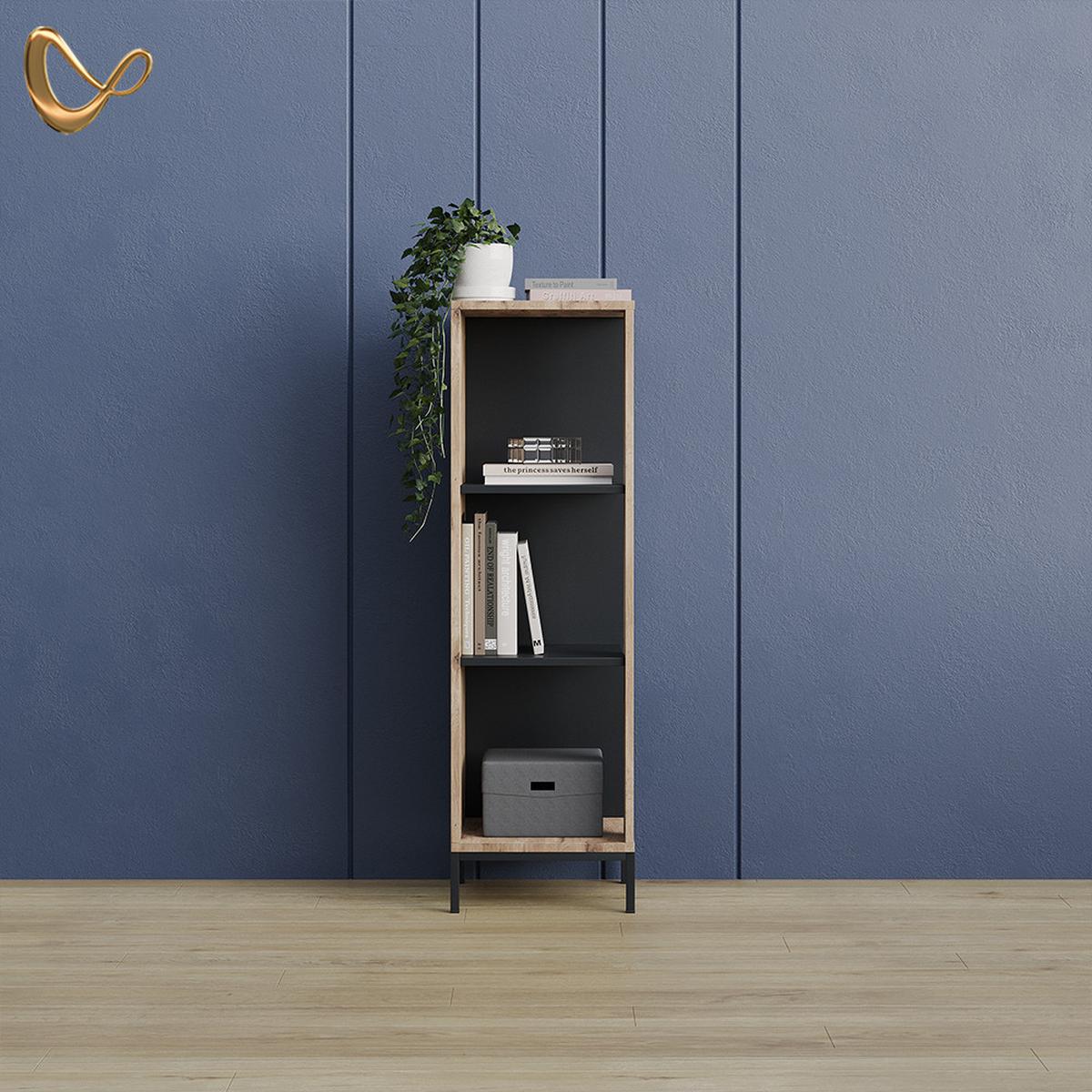 BÜCHERREGAL Aterno Viking Oak mit 3 Fächern - Eichefarben, Holzwerkstoff (36/120/36cm) - Livinity®