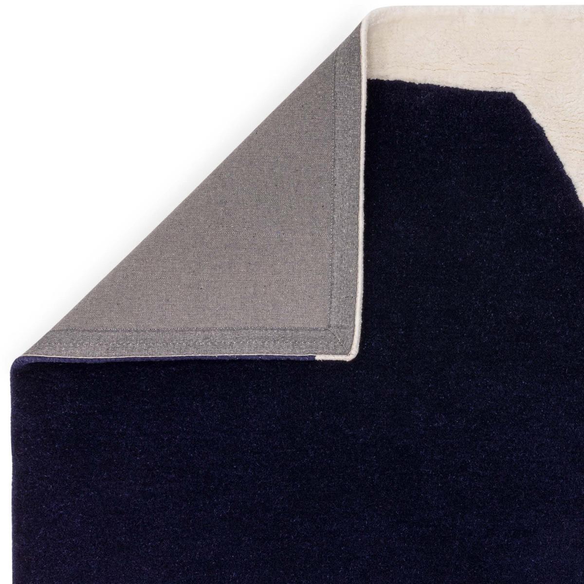 WOLLTEPPICH HULL-Tickton, abstrakt, Dunkelblau, 200 x 300 cm - Blau, Textil (300/200cm) - KADIMA DESIGN