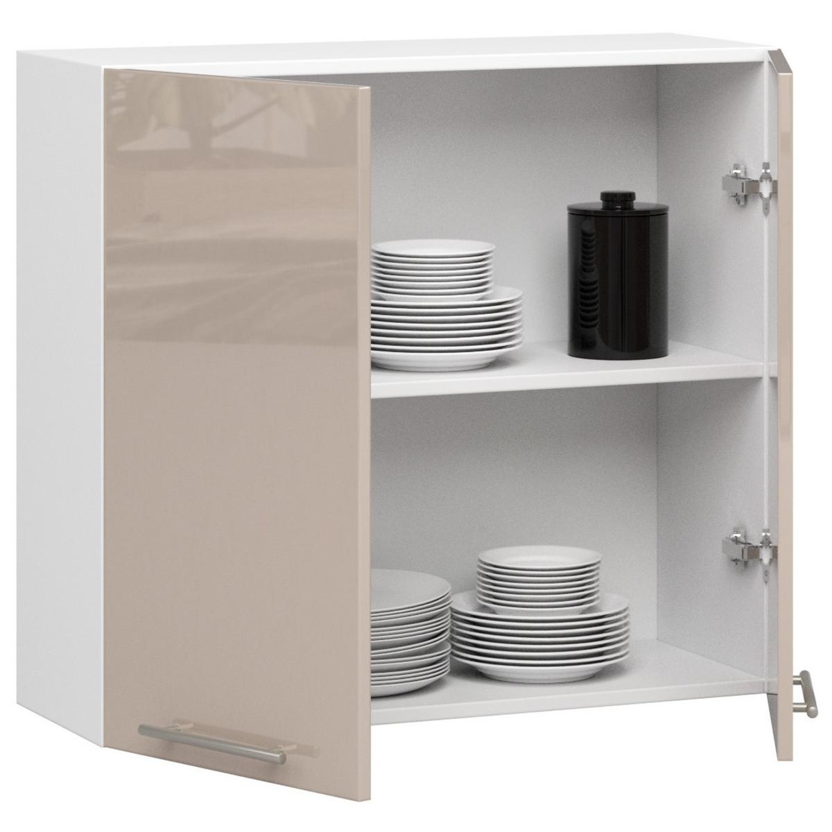 HÄNGESCHRANK Weiß, Cappuccino Glanz 72/80/30 - Weiß, Holzwerkstoff (80/72/30cm) - RAUMHIRSCH FURNITURE