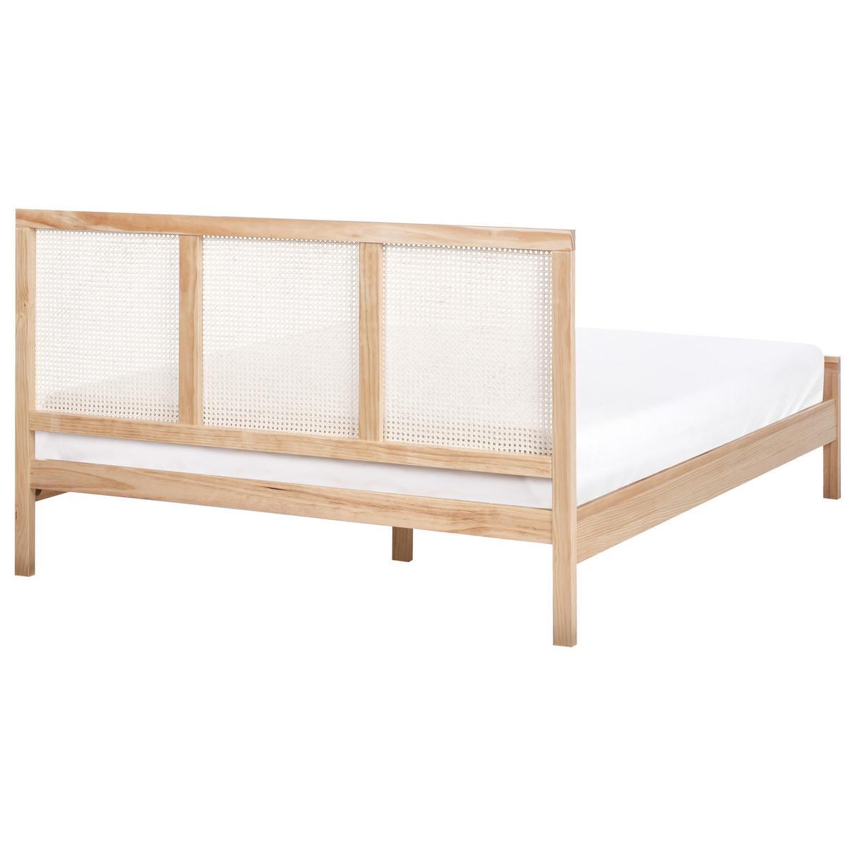 BETT mit Lattenrost 160/200 cm Kiefernholz Hellbraun Salernas - Hellbraun, Holz (160/200cm) - Beliani