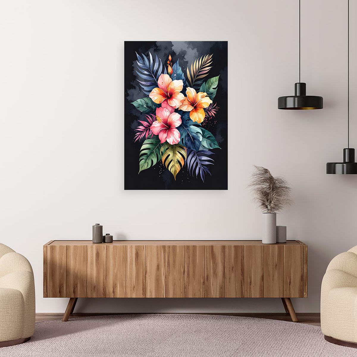 WANDBILD, Bunte Blumen Natur - Multicolor, Textil (60/90cm) - Feeby