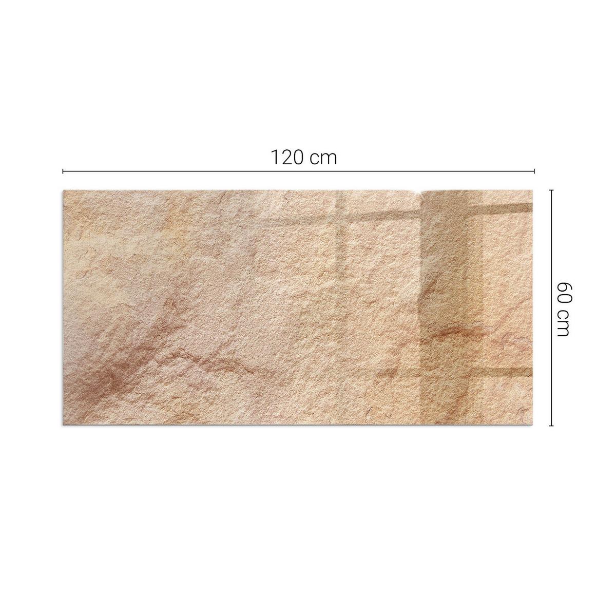 GLASPLATTE für Kamin 120x60 cm - Beige, Glas (120/60/0.4cm) - TULUP
