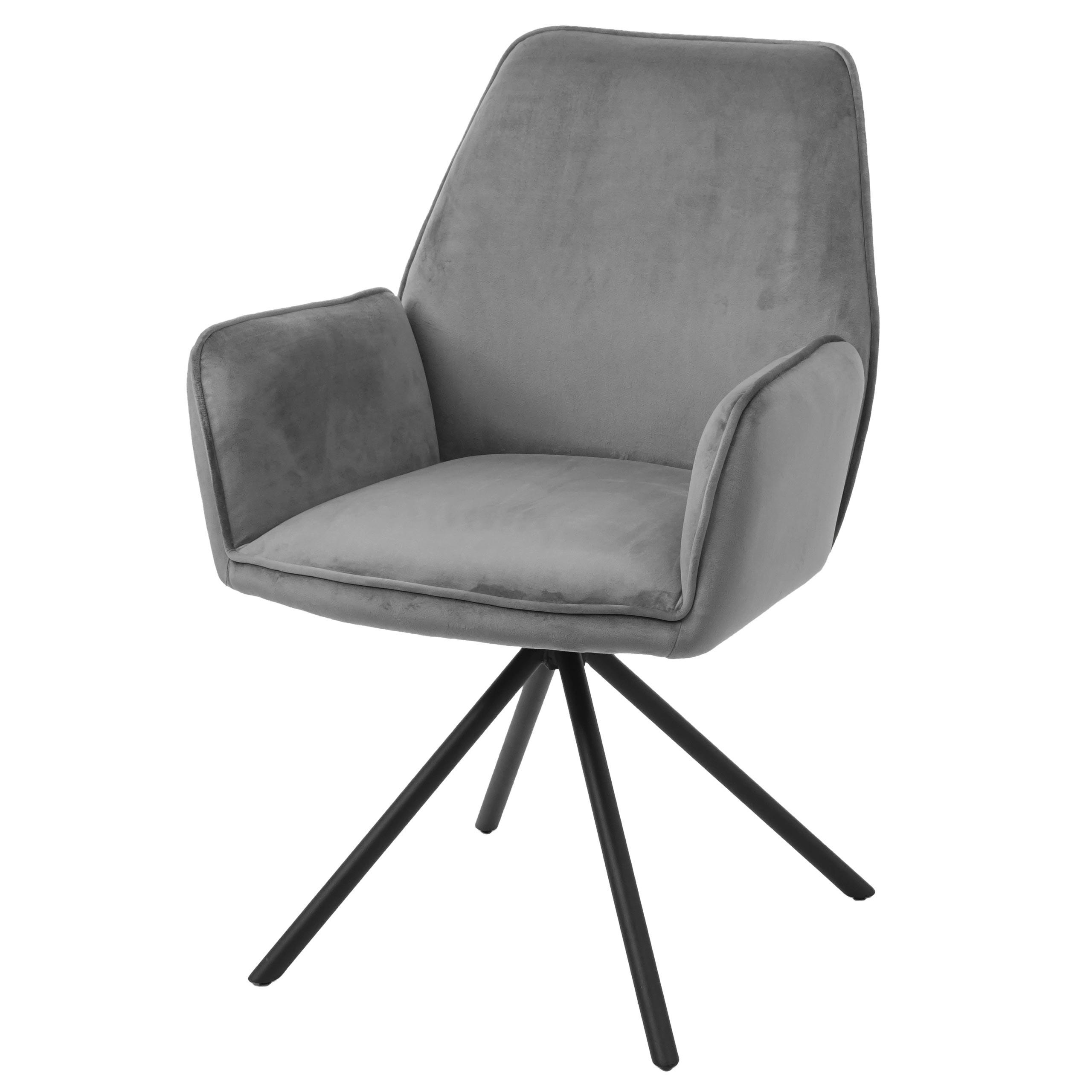 ESSZIMMERSTUHL Anthrazit, Schwarz - Dunkelgrau/Anthrazit, Textil (60/86/60cm) - MCW