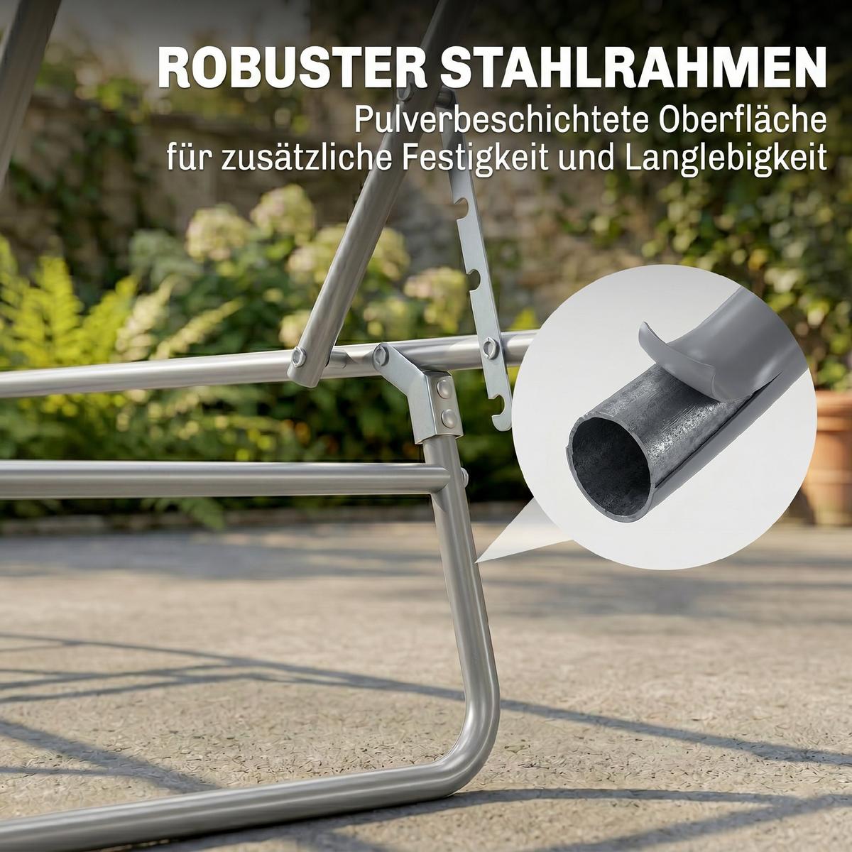SONNENLIEGE mit Sonnenschutz, Braun - Braun, Metall (58/36/187cm) - Outsunny