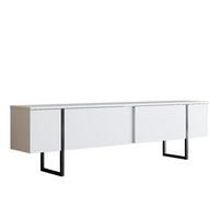 TV-MÖBEL luxe weiss - Weiß, Holzwerkstoff (180/50/30cm) - Calicosy