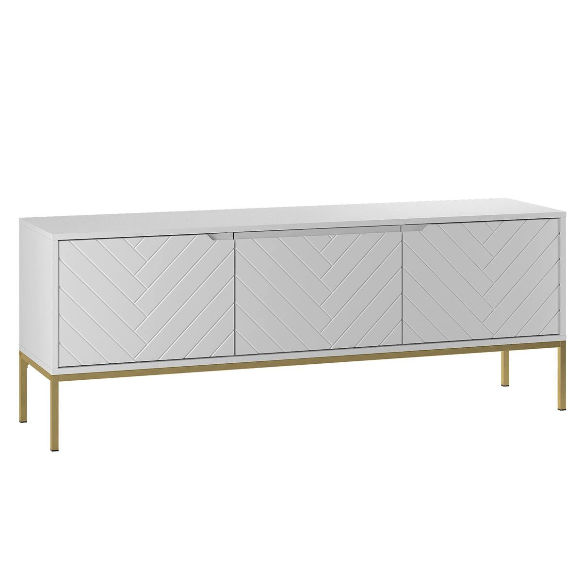 TV-MÖBEL Daria Weiß - Weiß, Holzwerkstoff (151/77/39cm) - Petits-meubles