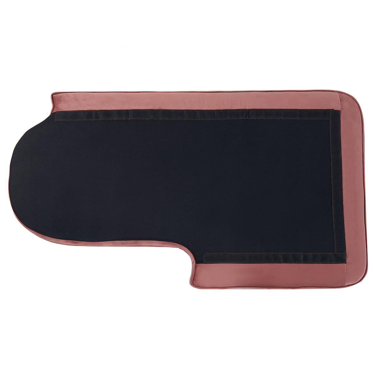 CHAISELONGUE Samtstoff rosa linksseitig Allier - Pink/Goldfarben, Textil (150/75/76cm) - Beliani