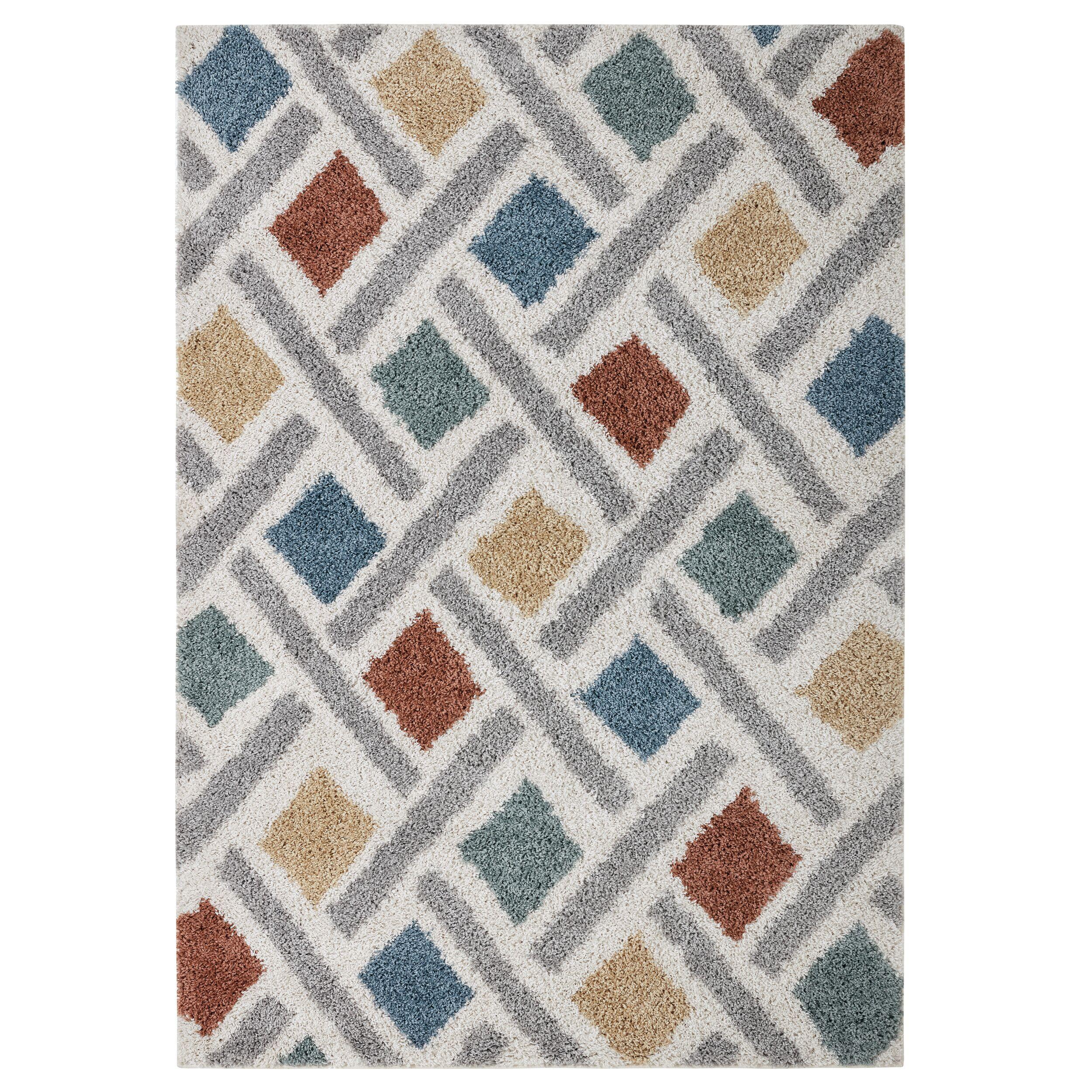 TEPPICH MERSEY, geometrisch, Bunt, 80 x 150 cm - Multicolor, Textil (80/150cm) - KADIMA DESIGN