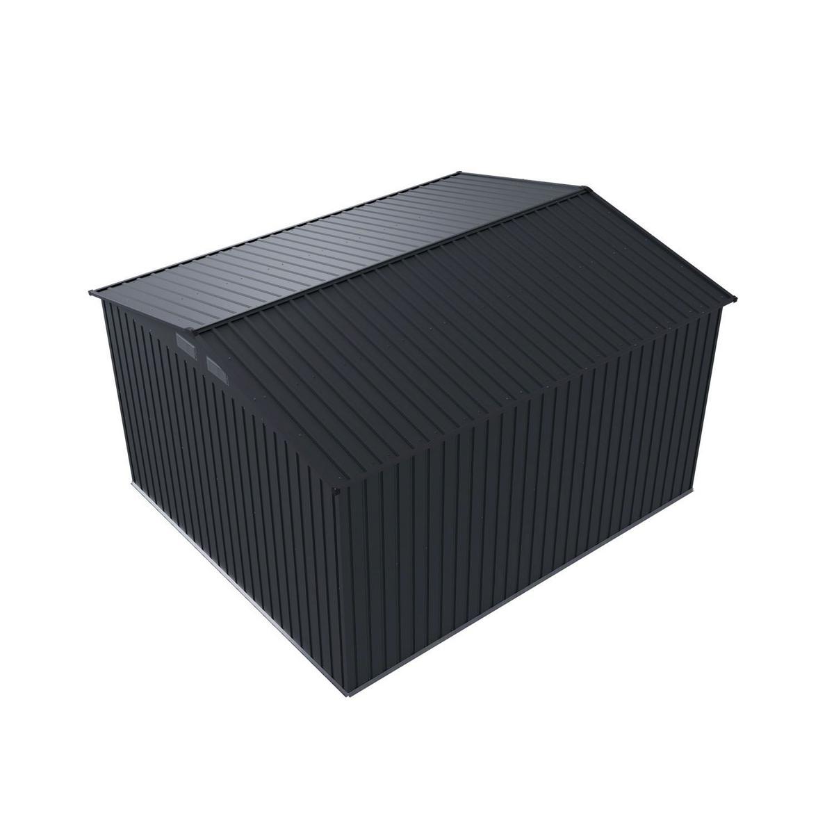GERÄTESCHUPPEN XXL dunkelgrau - Dunkelgrau, Metall (314/190/282cm) - Juskys