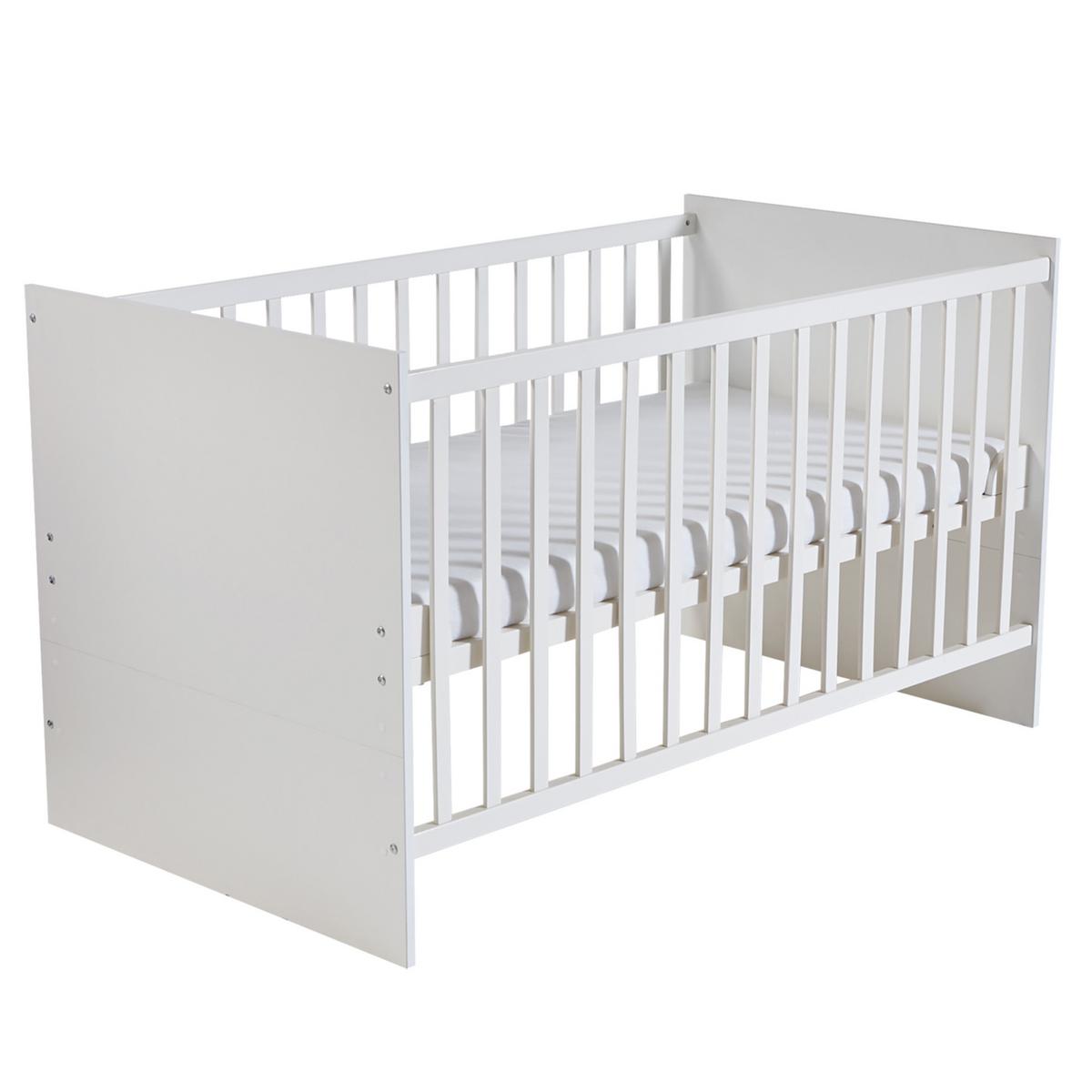 BABYZIMMER-SET Maren mit breiter Wickelkommode 2-teilig - Weiß, Holzwerkstoff (76/80/142cm) - Roba
