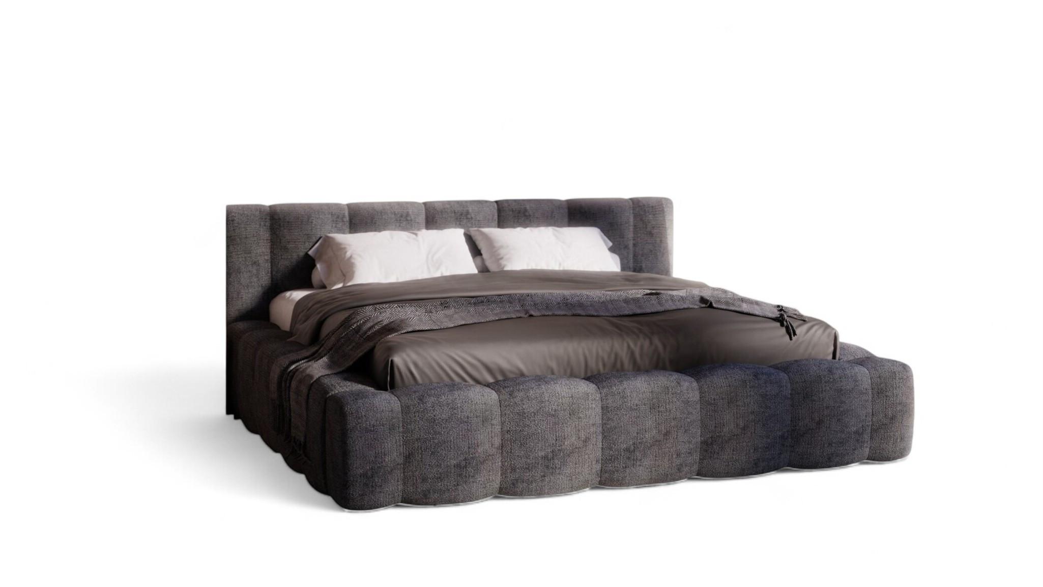 POLSTERBETT Lizeth In Perfect Harmony - Anthrazit, Holzwerkstoff/Textil (140/200cm) - Fun Möbel