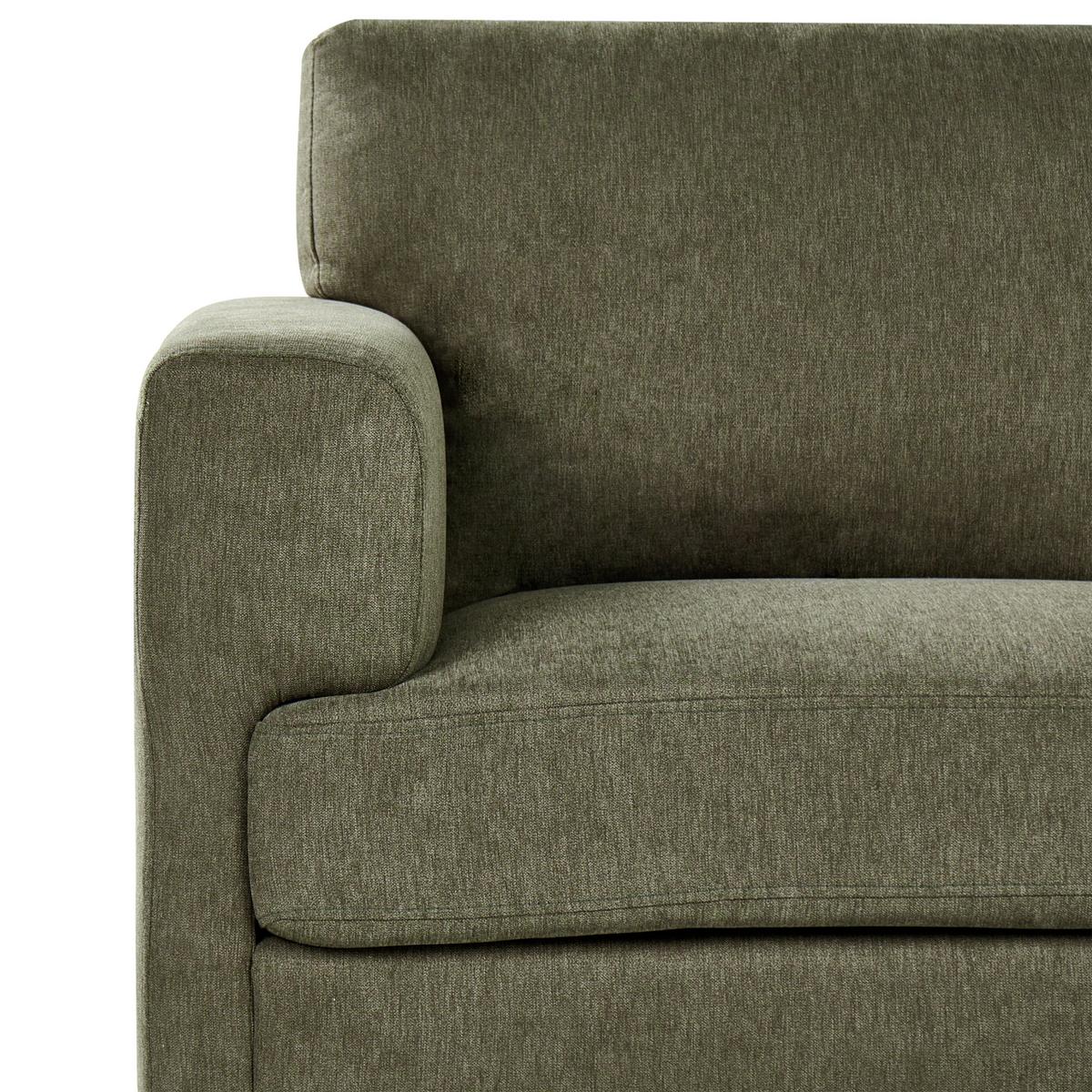 2-SITZER-SOFA Stoff Grün Lousto - Schwarz/Grün, Textil (156/85/65cm) - Beliani