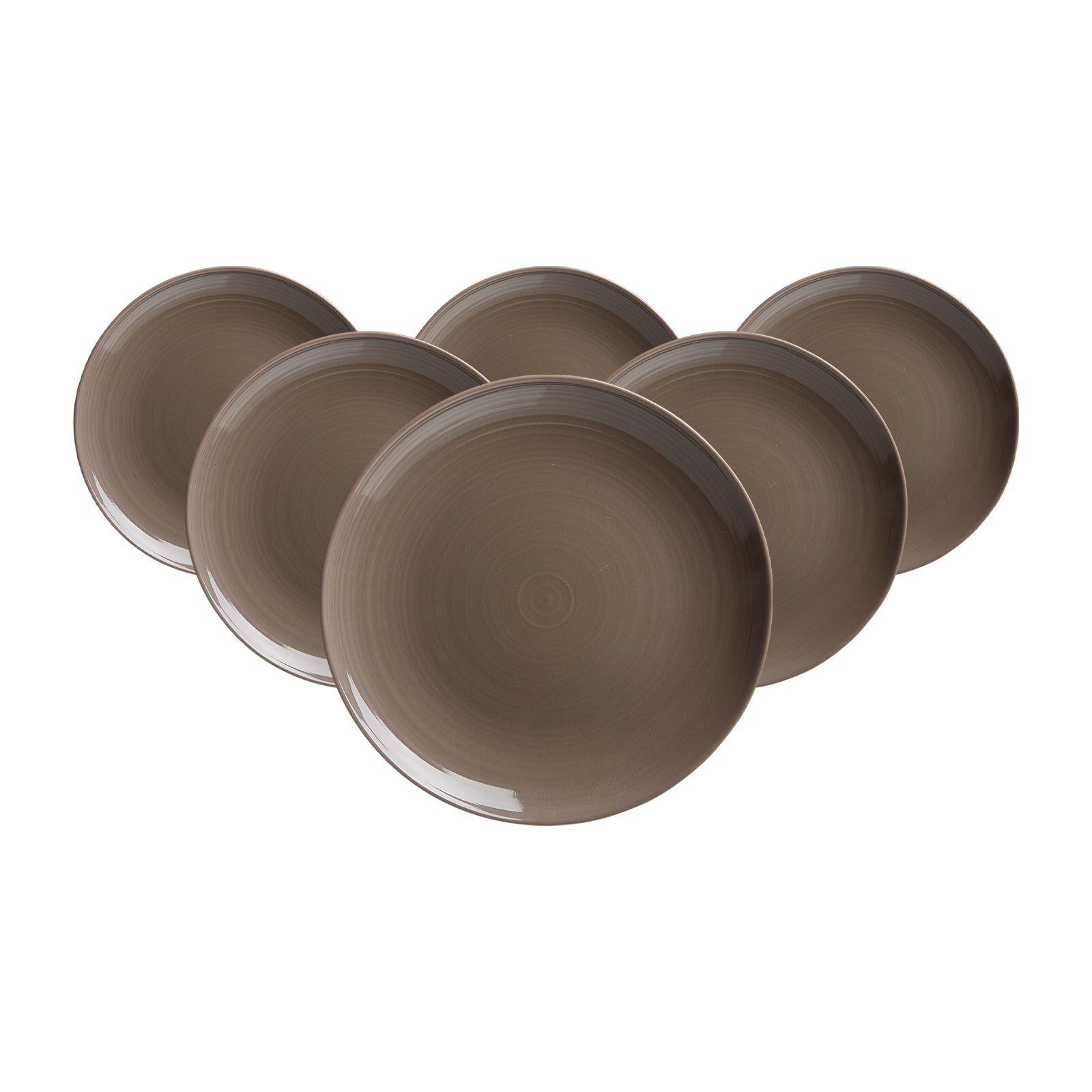 DESSERTTELLER Suomi Braun ø 20 cm 6er Set - Braun, Keramik (20cm) - Ritzenhoff Breker