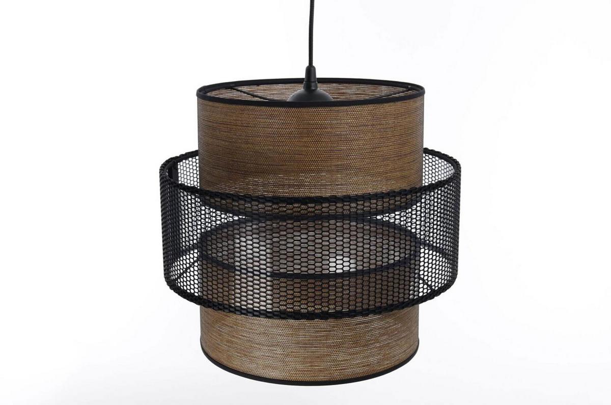 HÄNGELEUCHTE Schwarz 40/35 cm - Braun, Kunststoff (40/1/35cm) - ONZENO