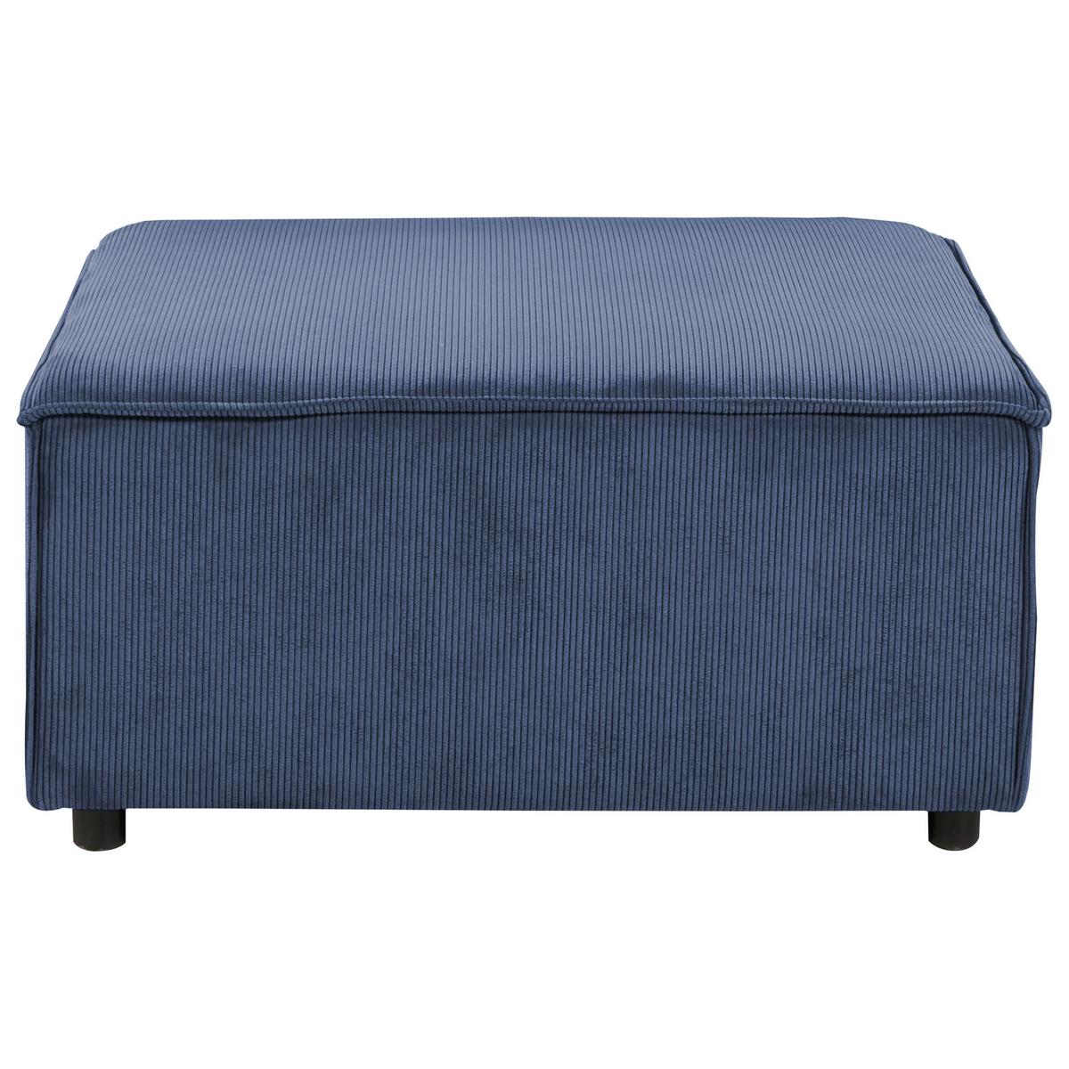 OTTOMANE Blau Ardal - Blau/Schwarz, Textil (86/45/86cm) - Beliani