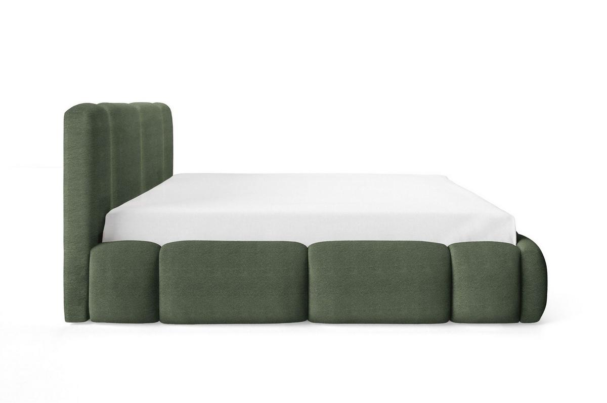 POLSTERBETT Springs - Grün, Holzwerkstoff/Textil (200/200cm) - Fun Möbel