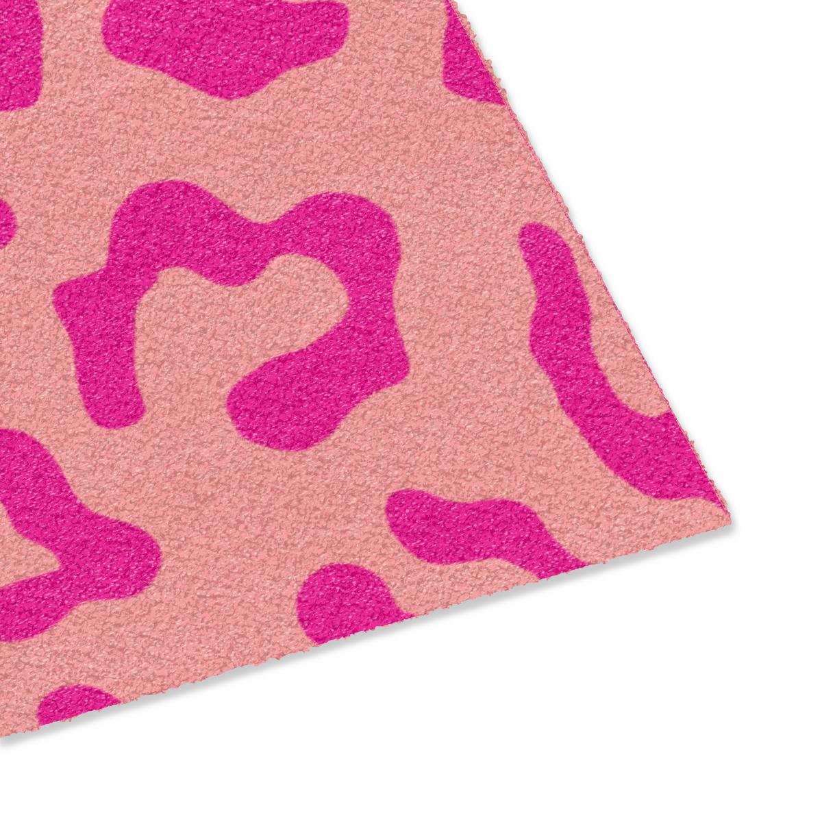 FUSSMATTE Pantherdruck - Rosa - Tierdruck - Minimalistisch Sauberlaufmatte 90x60 cm - Pink, Kunststoff (90/0.4cm) - MuchoWow