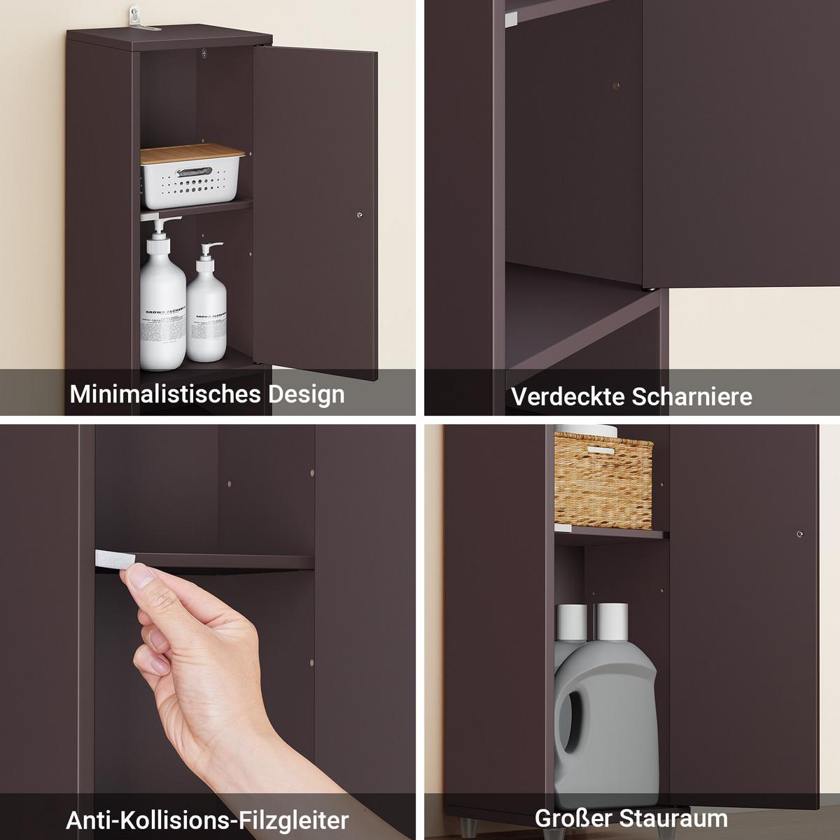 HOCHSCHRANK Braun - Braun, Holzwerkstoff (20/180/20cm) - SoBuy