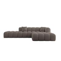 ECKSOFA Ottomane Rechts OLEA-L2 - 289x176x71 cm Braun - Dunkelbraun/Schwarz, Holzwerkstoff/Kunststoff (289/176cm)