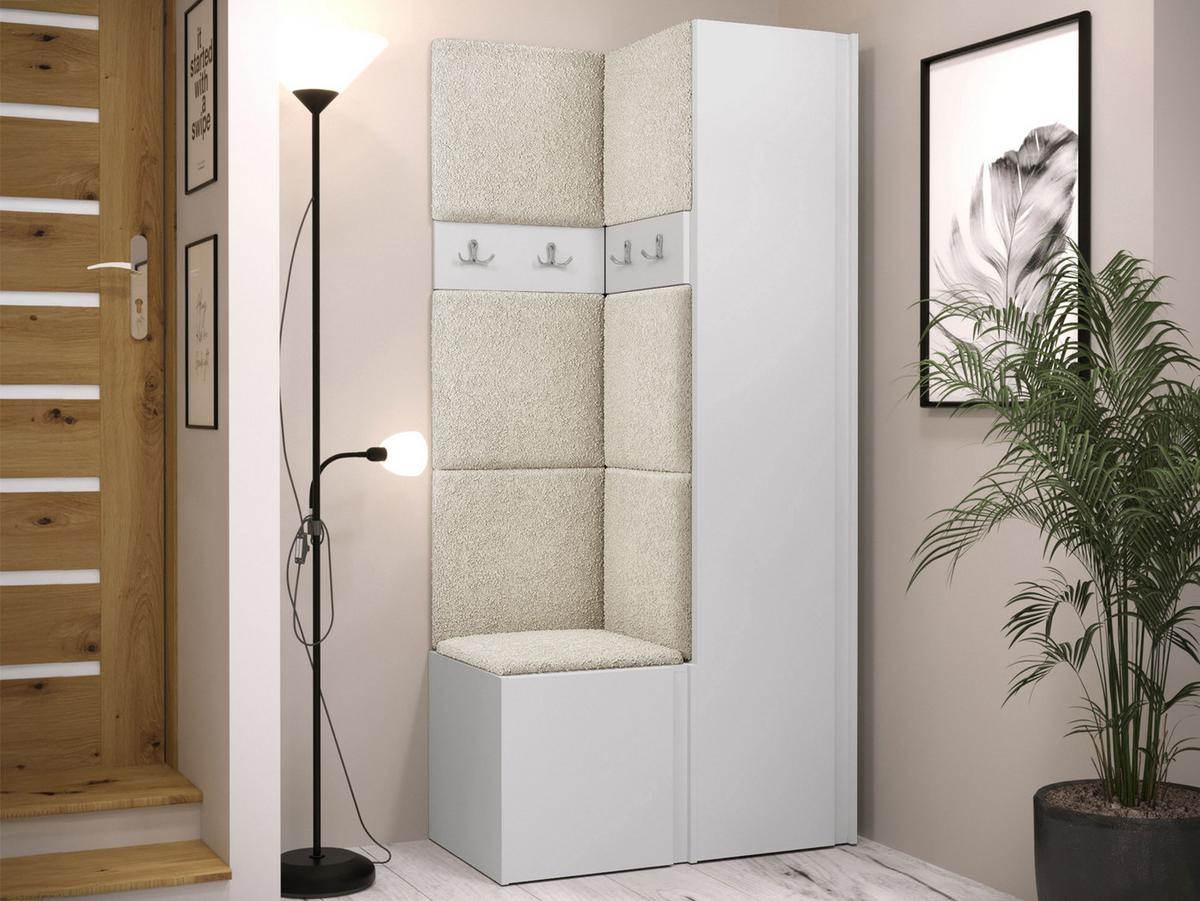 GARDEROBEN-SET Orion XXIV - Creme/Weiß, Holzwerkstoff/Kunststoff (82/186/46cm) - MIRJAN24