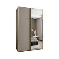 SCHWEBETÜRENSCHRANK 245,5/150/64 2-türig - Kaschmir/Goldfarben, Holz/Metall (150/245/64cm) - Abiks Möbel