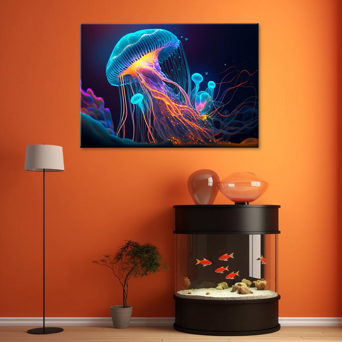 WANDBILD lebendige farben unter wasser - Multicolor, Textil (60/40cm) - Feeby