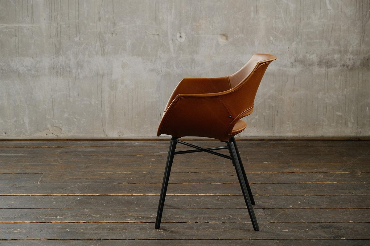 STUHL ZAJA Braun Kunstleder - Braun, Leder (57/82/59cm) - KAWOLA