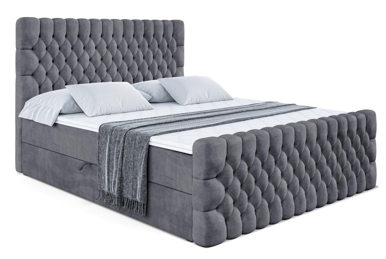 BOXBETT SERENE-Z - 120 x 200 - H3 - Dunkelgrau - Dunkelgrau, Holzwerkstoff (120/200cm) - ALTDECOR