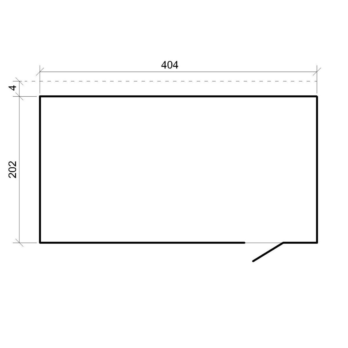 GARTENHAUS Holz 8,16 m² M327F1+M327G - Naturfarben, Holz (404/216/202cm) - Timbela