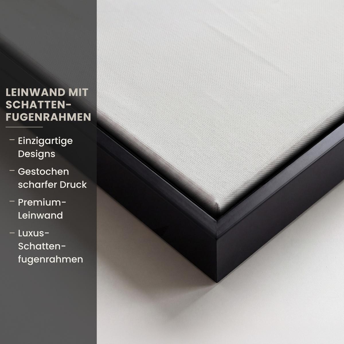 LEINWAND Bilder mit Rahmen - Abstrakt - Gold - Silber - Formen - Ästhetik - 60x90 - Multicolor, Textil (60/90cm) - MuchoWow
