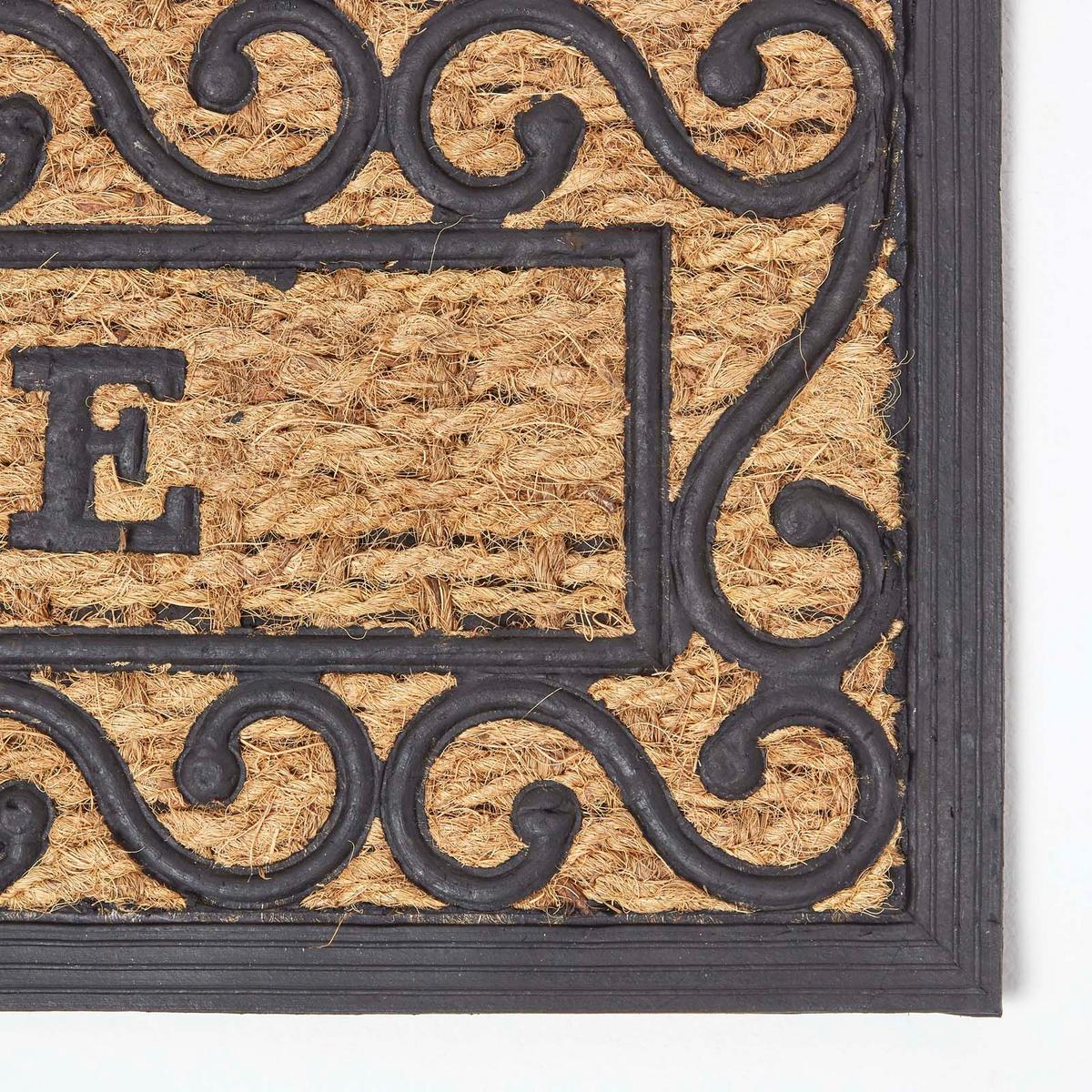 FUSSMATTE Welcome, Kokos & Gummi 25/75 cm - Naturfarben, Naturmaterialien (25/75cm) - Homescapes