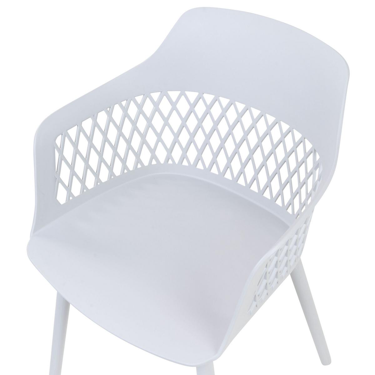 ESSZIMMERSTUHL 2er-Set Kunststoff Grau Almira - Grau, Kunststoff (54/84/50cm) - Beliani