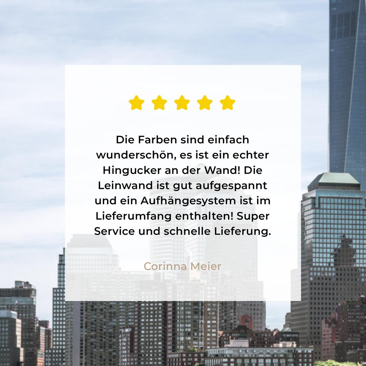 LEINWANDBILD New York - Freiheitsstatue - Wasser Gemälde 60x40 cm - Hellblau, Textil (60/40cm) - MuchoWow