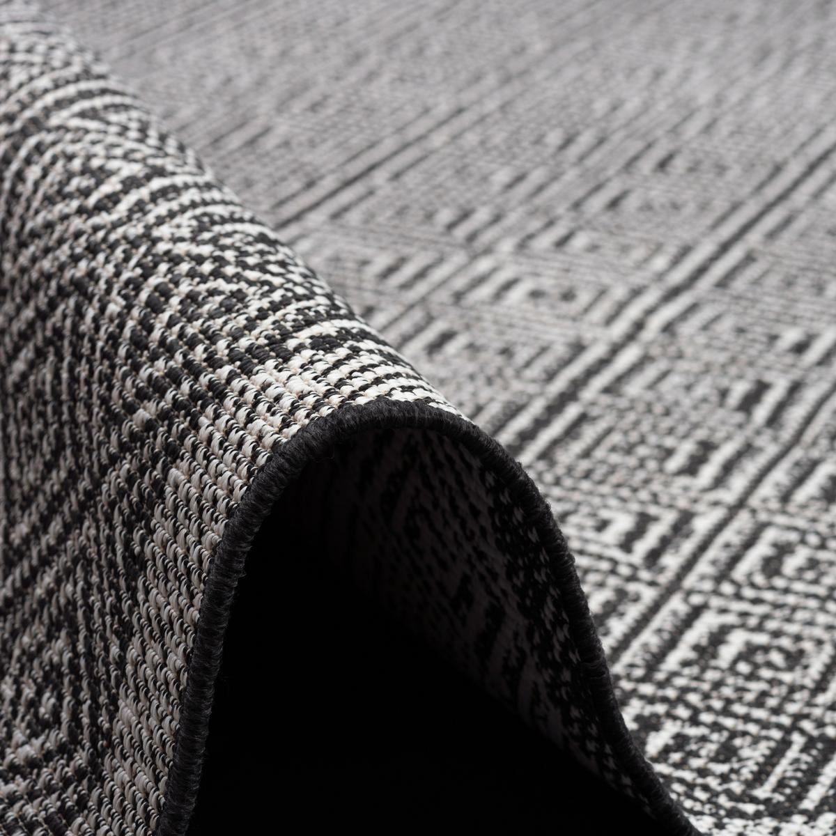 IN & OUTDOOR TEPPICH HAMPTON MELIERT - Schwarz, Textil (140/200cm) - Pergamon