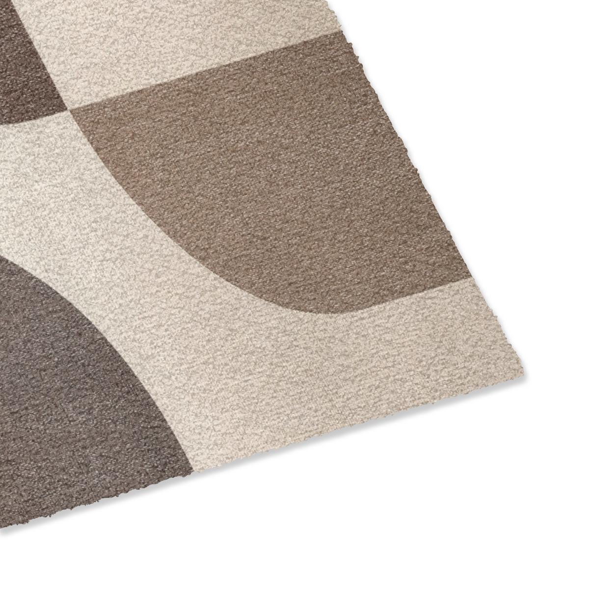 FUSSMATTE Geometrisch - Gewebte Struktur - Modern Fußabtreter 60x40 cm - Beige, Kunststoff (60/0.4cm) - MuchoWow