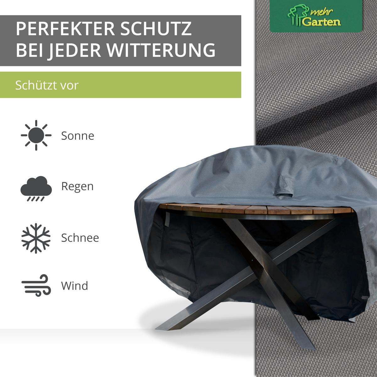 SCHUTZHÜLLE für Tische rund SHP-20134 - Grau, Kunststoff (95/71/1cm) - mehr Garten