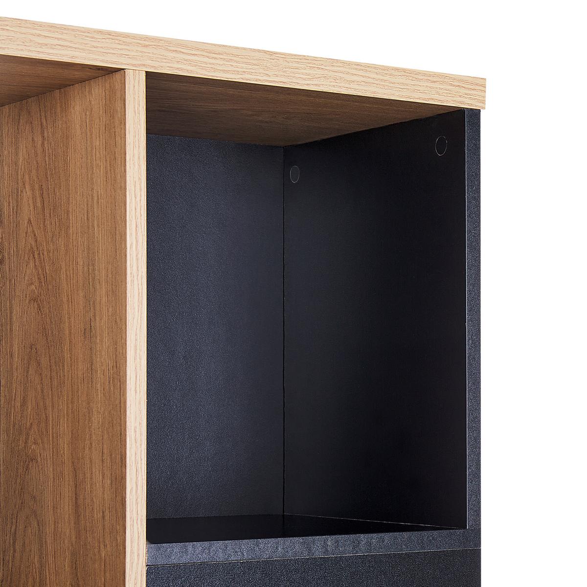 BÜCHERREGAL 175 cm Braun/Schwarz Bangor - Braun, Holzwerkstoff (99/175/26cm) - Beliani
