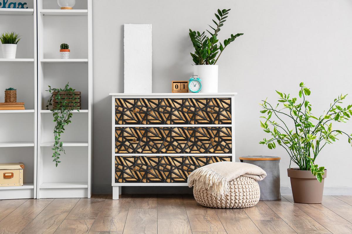 MÖBLAUFKLEBER 100x50 cm braun - Hellbraun, Kunststoff (50/0.1/100cm) - Wallfluent