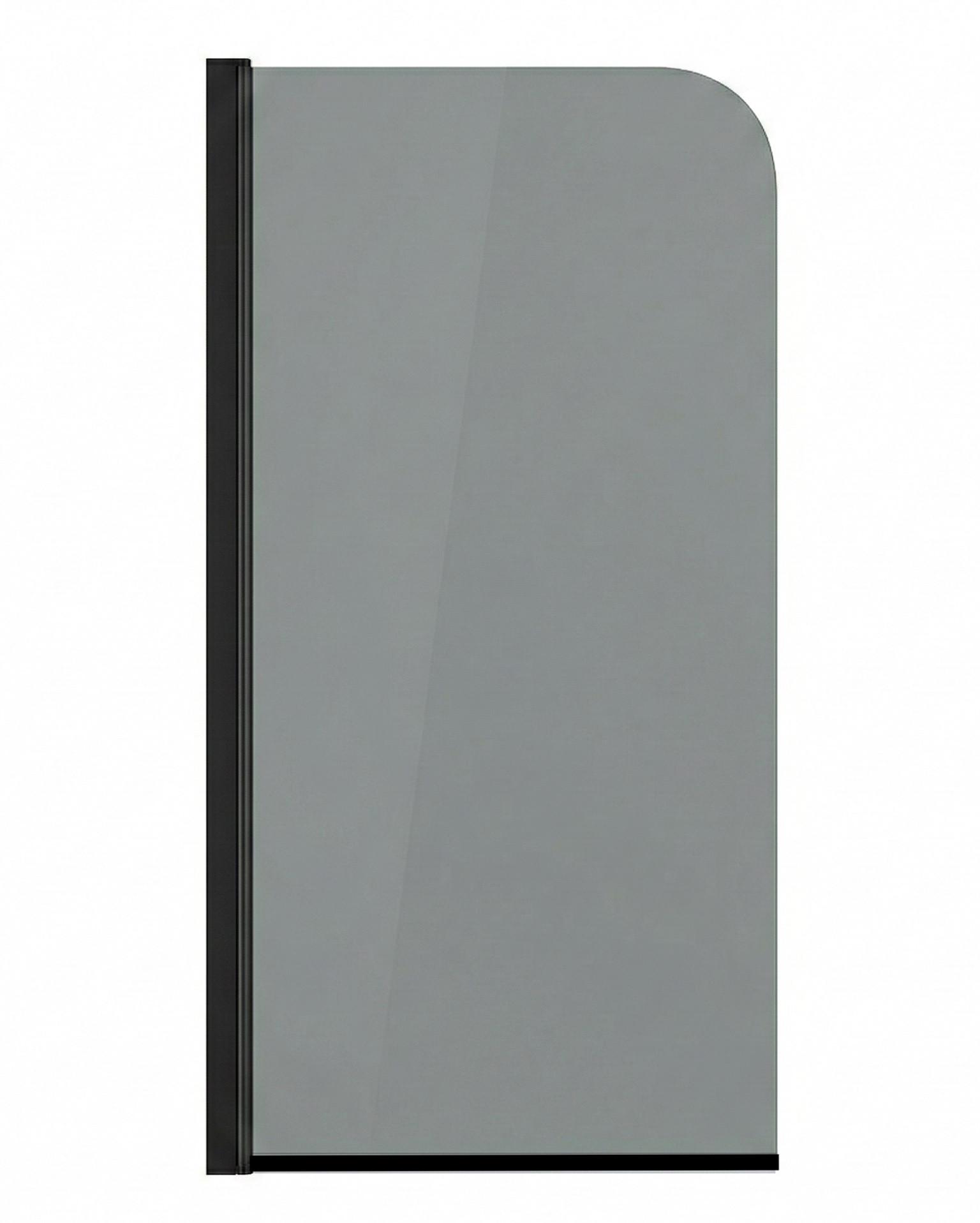BADEWANNE Torino 1 Teil cm Schwarz mit Rauchglass - 60 x 140 cm - Schwarz, Glas (60/140cm) - Badplaats