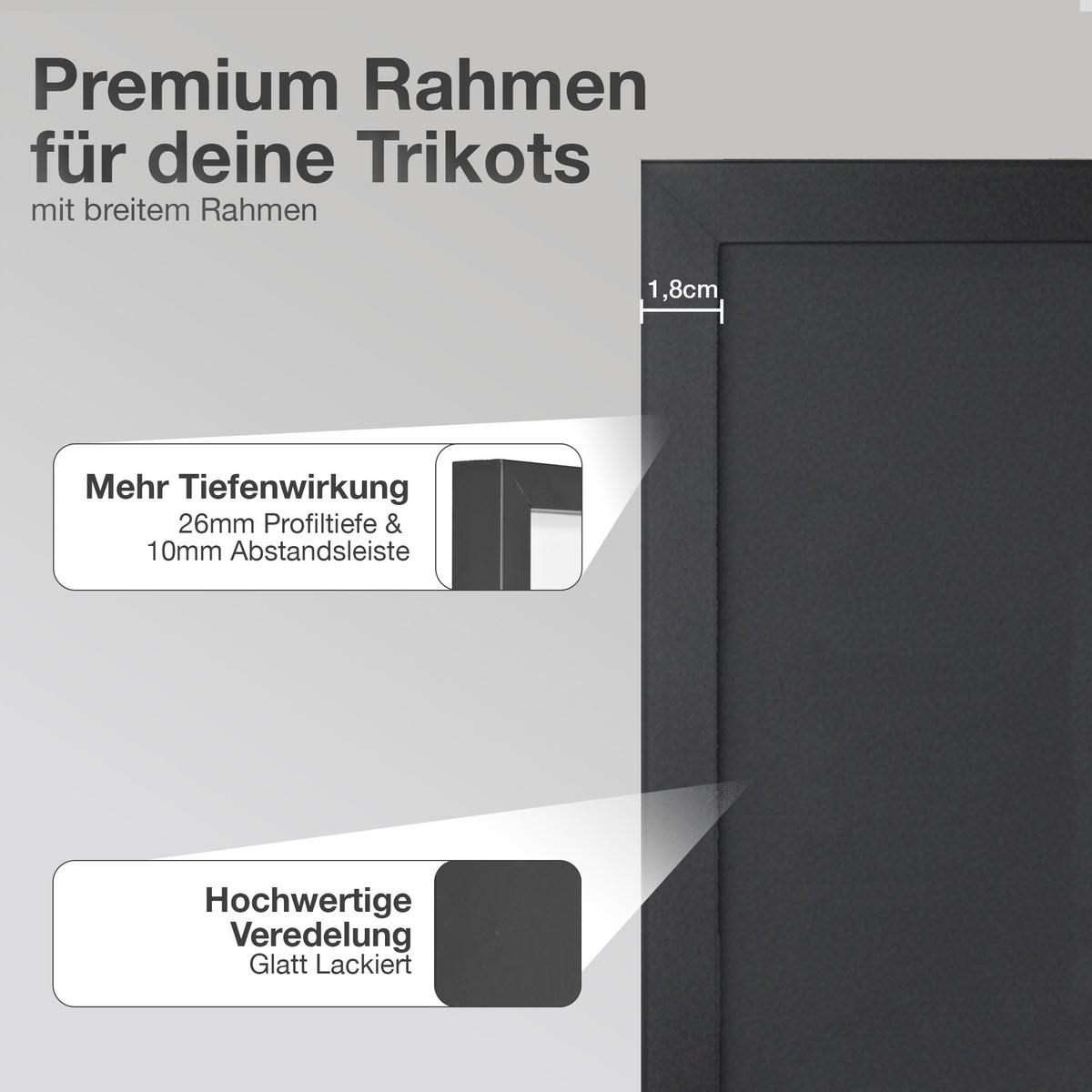 TRIKOTRAHMEN 60/80 mit schwarzem Hintergrund - Schwarz, Holz (60/80cm) - K-Möbel