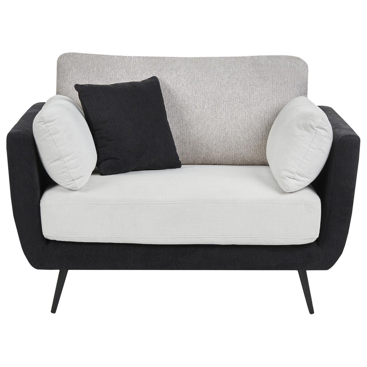 SESSEL Stoff Schwarz Bolga - Schwarz, Textil (119/89/83cm) - Beliani