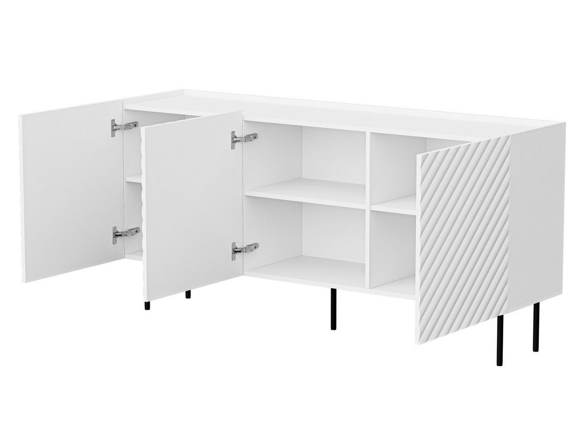 SIDEBOARD Lucca 165 3D - Schwarz, Holz/Holzwerkstoff (166/80/40cm) - MIRJAN24