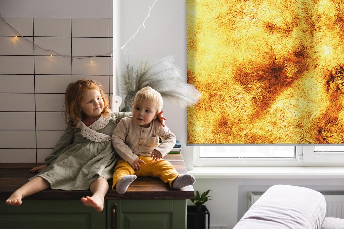 INNENROLLO - Fensterrollo - Rollo - 100x180 cm - Gelbes Gitter - Gelb, Kunststoff (100/180/0.5cm) - TULUP