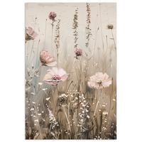 POSTER Blumen - Rosa - Modern - Beige Room Decor 20x30 cm - Beige, Papier (20/30/0.1cm) - MuchoWow