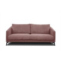 SOFA VILT 3-Sitzer, altrosa - Altrosa/Schwarz, Holzwerkstoff/Textil (202/89/94cm) - Wozimo