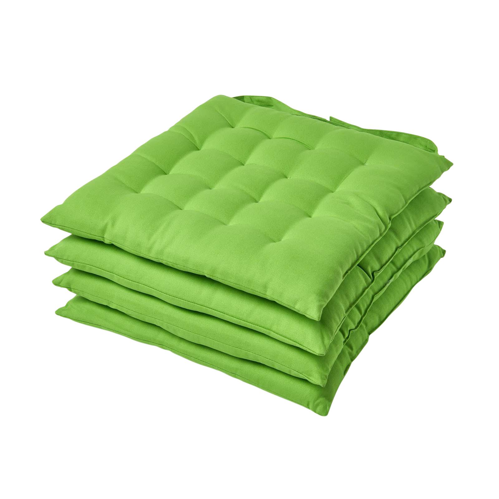 STUHLKISSEN 4er-Set limette 40/40/6,5 cm - Grün, Textil (40/40/6.5cm) - Homescapes